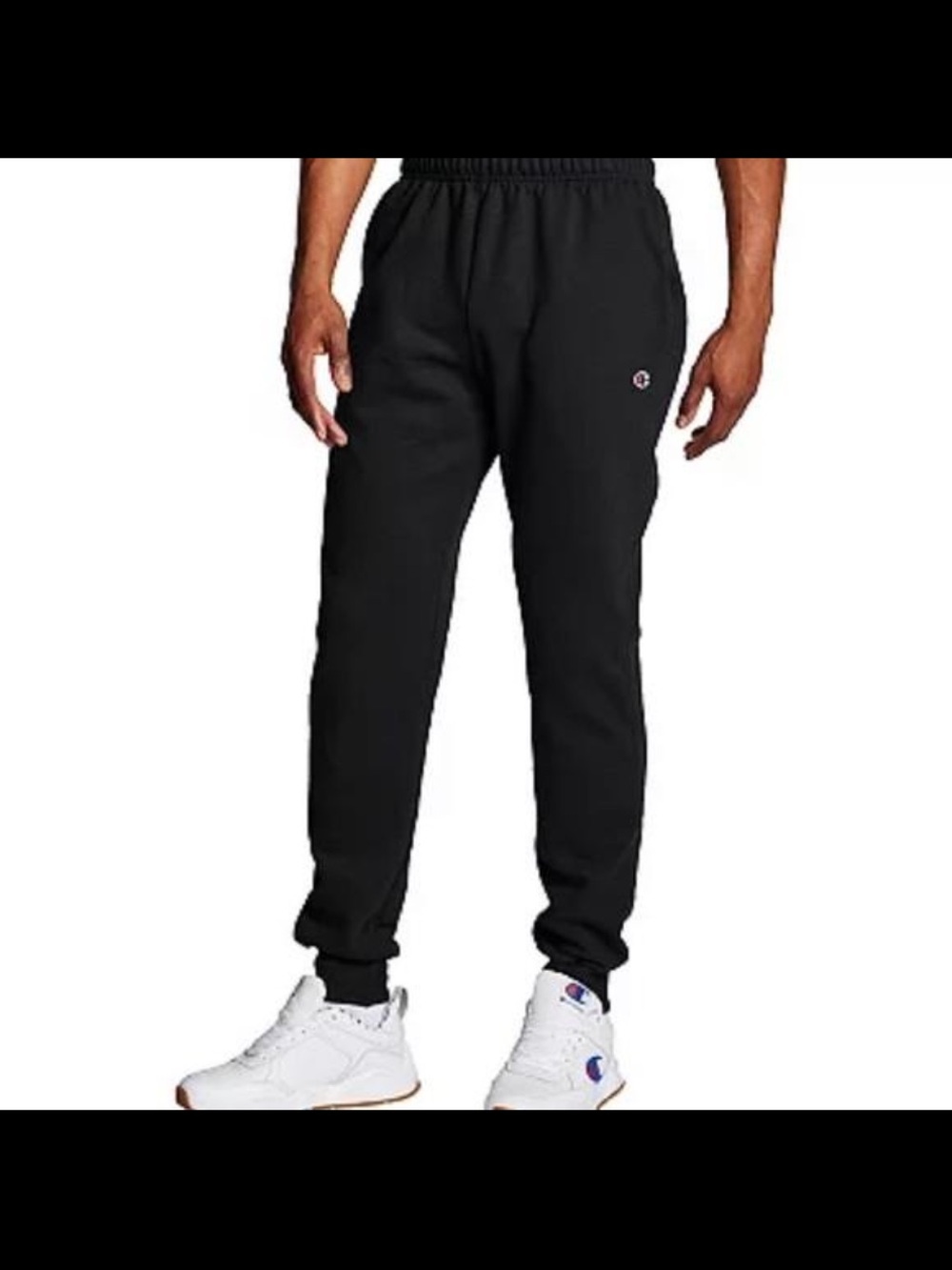 Champion Powerblend Retro Fleece Jogger Sweatpants Black Men’s M NWT